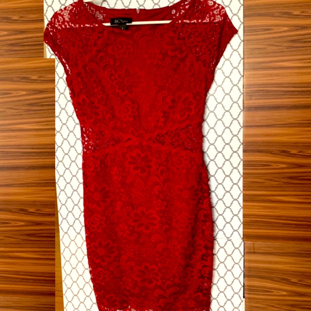 NWOT Red Lace BCX Dress Size 3